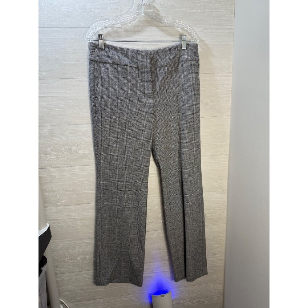 Ann Taylor Factory Womens Glen Plaid Dress Pants Size 6 Black & White Flat Front - Picture 6 of 10